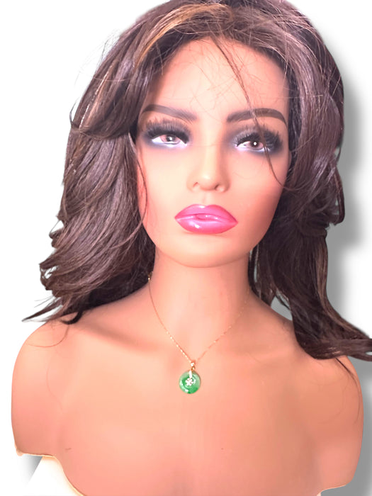 21K Yellow Gold Jade & Diamond Necklace | 16" Chain, 1" Pendant | 5.81g | 20Kpendant  Good Fortune Jewelry