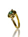 18k Gold and Diamond Gorgeous Unique Ring, with a Blue-Green Zircon Size 7-EZ Jewelry and Decor