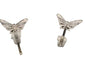 18k White Gold Butterfly Stud Earrings. 0.5"-EZ Jewelry and Decor