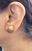 14k Oval Shield Dangle Gold Earrings with a Smooth Textured Finish-EZ Jewelry and Decor