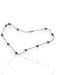 14K White Gold & Natural Black Pearl Choker Necklace. 16"-EZ Jewelry and Decor