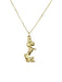 18k Gold Poodle Pendant Necklace 1 inch T, 18" Chain 14k gold,.Standing Poodle , Pendant Necklace-EZ Jewelry and Decor