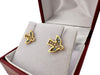 18k Gold Swallow Bird Stud Earrings, Small gold earrings.-EZ Jewelry and Decor