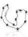 14K White Gold & Natural Black Pearl Choker Necklace. 16"-EZ Jewelry and Decor