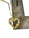 14K Gold Pendants Necklace Heart shape with Floral Design Necklace, 15”-EZ Jewelry and Decor