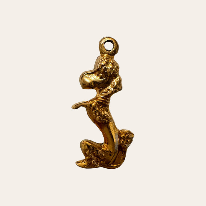 18k Gold Poodle Pendant Necklace 1 inch T, 18" Chain 14k gold,.Standing Poodle , Pendant Necklace-EZ Jewelry and Decor