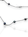 14K White Gold & Natural Black Pearl Choker Necklace. 16"-EZ Jewelry and Decor