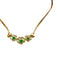 14K Gold Emerald & Diamond Necklace.Flower Design 17.5" . Made in Italy-EZ Jewelry and Decor