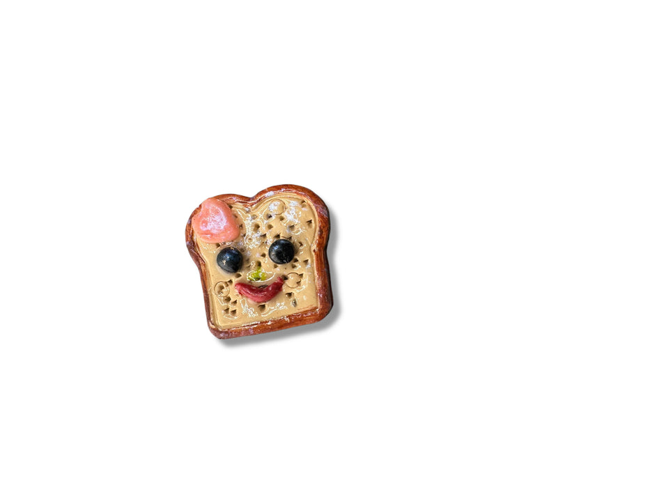 Egg and Toast Stud Earrings – Cute Polymer Clay Handmade Funny Earrings