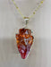 Stylish Arrowhead glass pendant on 17 in chain stamped 18k GF-EZ Jewelry and Decor