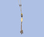 18K Yellow Gold Strand 33”Y Necklace with Geometric Stations-EZ Jewelry and Decor