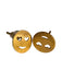 18k Gold Love Face Stud Earrings, Emoji Gold Stud Earrings.-EZ Jewelry and Decor