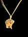 14k Elephant Pendant Necklace with 16" 10k  Three Strand Rope necklace chain-EZ Jewelry and Decor