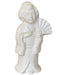 White porcelain statue of a traditional Japanese geisha holding a fan with intricate kimono details. - Vintage Japanese Geisha, Benihana Statue White Porcelain - Decoration Color_White, Decoration Price_under 100, Decoration Size_Small, Decoration Style_Traditional, Decoration_ Porcelain / ceramic - Default Title - EZ Art, Decor & Jewelry