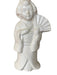 Small white porcelain statue of a traditional Japanese geisha holding a folding fan. - Vintage Japanese Geisha, Benihana Statue White Porcelain - Decoration Color_White, Decoration Price_under 100, Decoration Size_Small, Decoration Style_Traditional, Decoration_ Porcelain / ceramic - Default Title - EZ Art, Decor & Jewelry