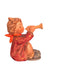 Small vintage porcelain figurine of a girl in a red dress sitting and playing a trumpet. - Vintage Goebel Hummel Figurines #391- Girl With Trumpet, TMK-4 - Decoration Color_Multi colors, Decoration Price_ 100 to 250, Decoration Size_Small, Decoration_ Porcelain / ceramic, Decoration_Figurine, Decoration_Hummel Figurin - Default Title - EZ Art, Decor & Jewelry