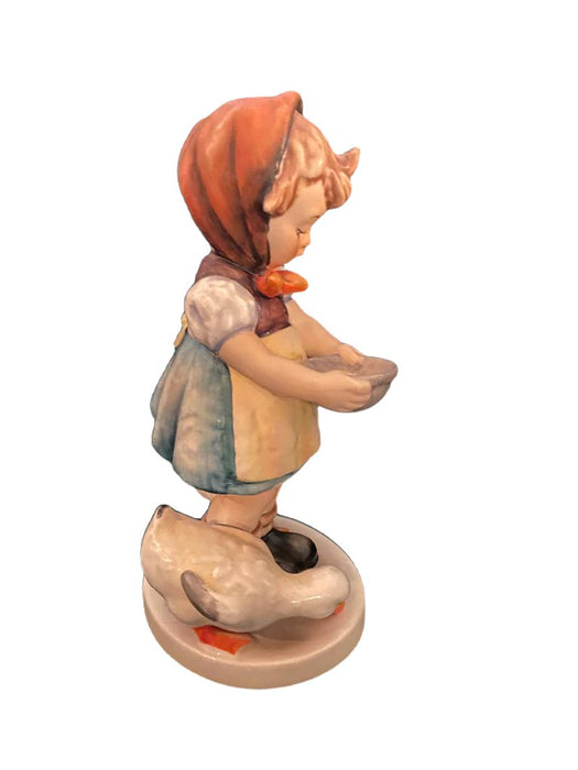 Vintage Goebel Hummel porcelain figurine of a girl in red headscarf and blue dress with a white goose at her feet. - Vintage Goebel Hummel Figurines, Goose Girl, 47 3/0, TMK 3, 4.25” - Decoration Color_Multi colors, Decoration Price_ 100 to 250, Decoration Size_Small, Decoration Style_Traditional, Decoration_ Porcelain / ceramic, Decoration_Figurine, Decoration_Hummel Figurin - Default Title - EZ Art, Decor & Jewelry