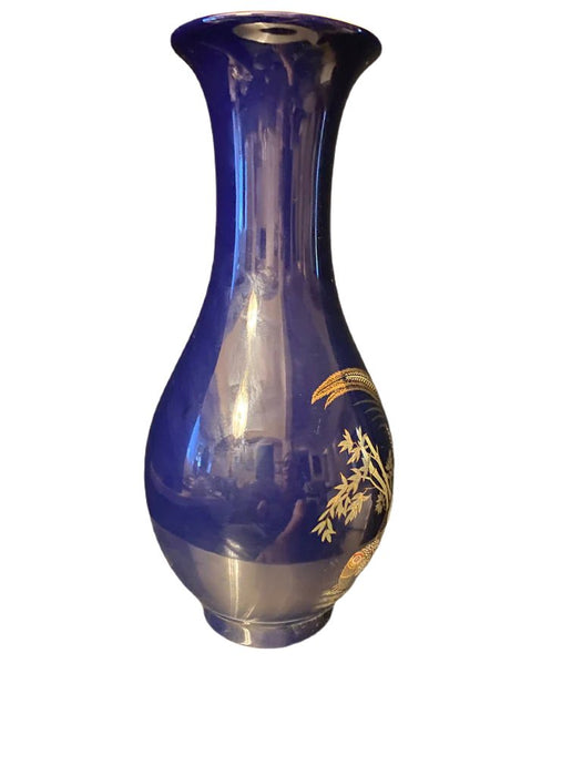 Vintage Japanese Porcelain Vase Hand Painted, 12” T. - EZ Art, Decor & Jewelry
