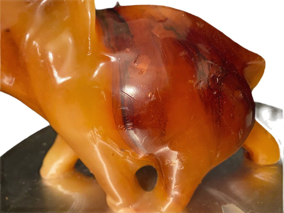 Vintage Brown Elephant Figurine, Resin , 7” x 9”