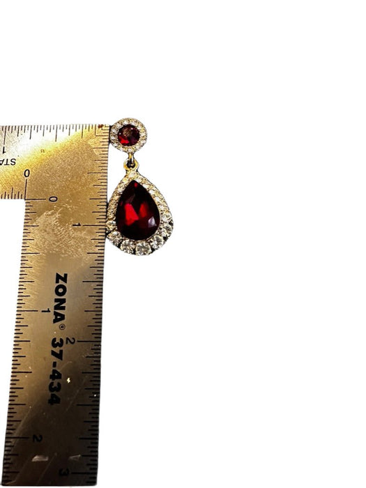 Majestic collar Red and Gold necklace and Earring Set by Charter Club, Gift Boxed Jewelry