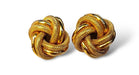 14K Gold Large Knot Stud Earrings