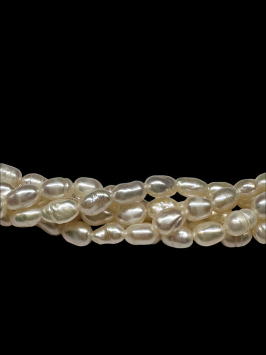 Fresh Water PEARL NecklaceFive strands w/ 14kt Gold Clasp, 18" , Vintage-EZ Jewelry and Decor