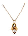 18k Gold Pendant on 10K Gold Chain 21”-EZ Jewelry and Decor