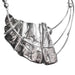 Avi Soffer Modern Abstract Silver Bead Statement Necklace-EZ Jewelry and Decor