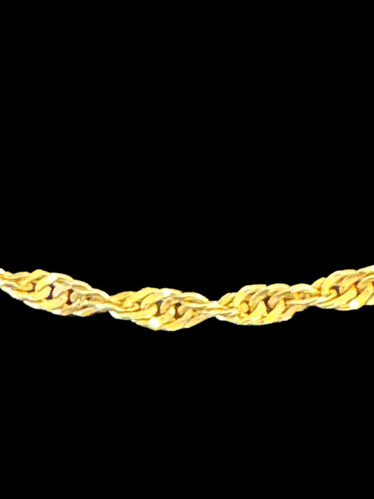 14k Gold Chain Necklace 16in. Rope Chain. Made in Italy, 16in-EZ Jewelry and Decor