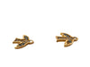 18k Gold Swallow Bird Stud Earrings, Small gold earrings.-EZ Jewelry and Decor