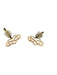 18k Gold Love You Forever Stud Earrings-EZ Jewelry and Decor