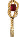 Italian UnoAErre 18K Gold and Ruby Bolero Necklace. 15.5in. 17 grams-EZ Jewelry and Decor