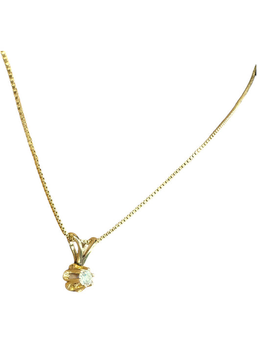 Sapphire Pendant and 14K Gold Necklace, 18”