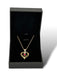 Pendant Necklace in Ruby & Diamond Swirl Heart Pendant 10k Yellow Gold-EZ Jewelry and Decor