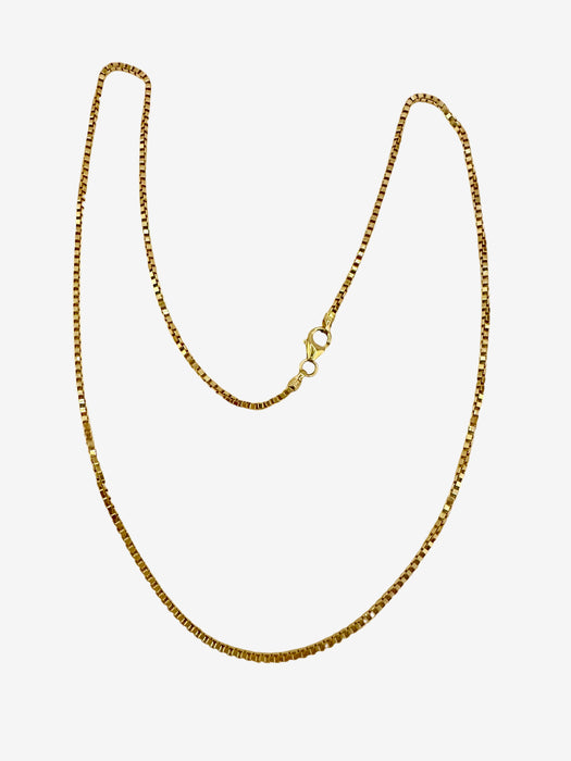 14kt Gold Box Chain 18”, 1.7mm, 3.34g ,Made in Italy.