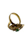 Antique 18k Gold, Diamond & Emerald Ring, size 6-EZ Jewelry and Decor