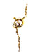 Necklace 14K Gold Delicate Chain with Yellow Citrine and Diamond, 19"-EZ Jewelry and Decor