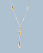 18K Yellow Gold Strand 33”Y Necklace with Geometric Stations-EZ Jewelry and Decor