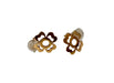 18k Gold, Flower Design Stud Earrings-EZ Jewelry and Decor