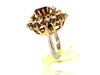 18K Gold Ring in Red and Clear Quartz, Size 4-EZ Jewelry and Decor