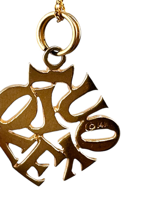 Gold Love You Pendant,-EZ Jewelry and Decor