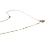 18k Gold Pendant Necklace with Heart shaped Pendant 18"-EZ Jewelry and Decor