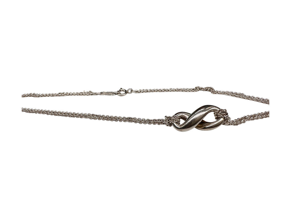 Tiffany & Co Sterling Silver 'Infinity' Double Chain Necklace. Vintage