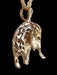 14k Elephant Pendant Necklace with 16" 10k  Three Strand Rope necklace chain-EZ Jewelry and Decor