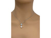 18K Diamond & Pearl Pendant Necklace18.5inch.-EZ Jewelry and Decor