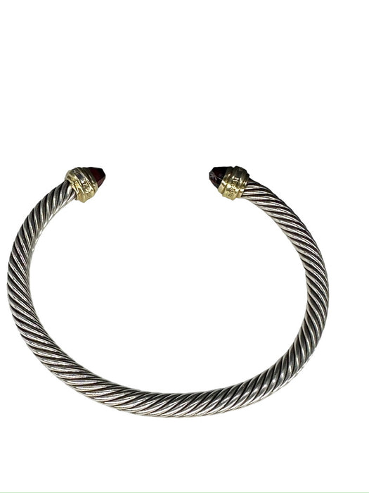 DAVID YURMAN Tourmaline & Diamond Cuff Bracelet in 18K Gold  and Sterling Silver.-EZ Jewelry and Decor