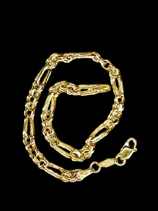 Timeless 14k Gold Figaro Bracelet 7”-EZ Jewelry and Decor