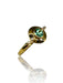 18k Gold and Diamond Gorgeous Unique Ring, with a Blue-Green Zircon Size 7-EZ Jewelry and Decor