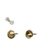 18k Gold Moon Stud Earrings, Small Gold Earrings.-EZ Jewelry and Decor