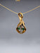 Necklace  Emerald & Sapphire  in 14K Gold. 16.5"-EZ Jewelry and Decor